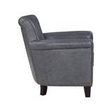 Braintree Burnish Gray Leather Accent Chair