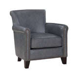 Braintree Burnish Gray Leather Accent Chair