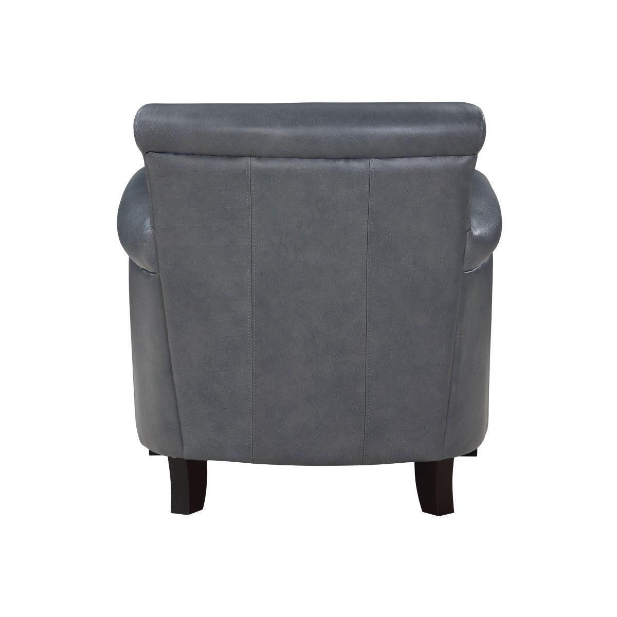 Braintree Burnish Gray Leather Accent Chair