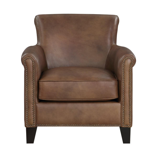 Braintree Brown Leather Accent Chair