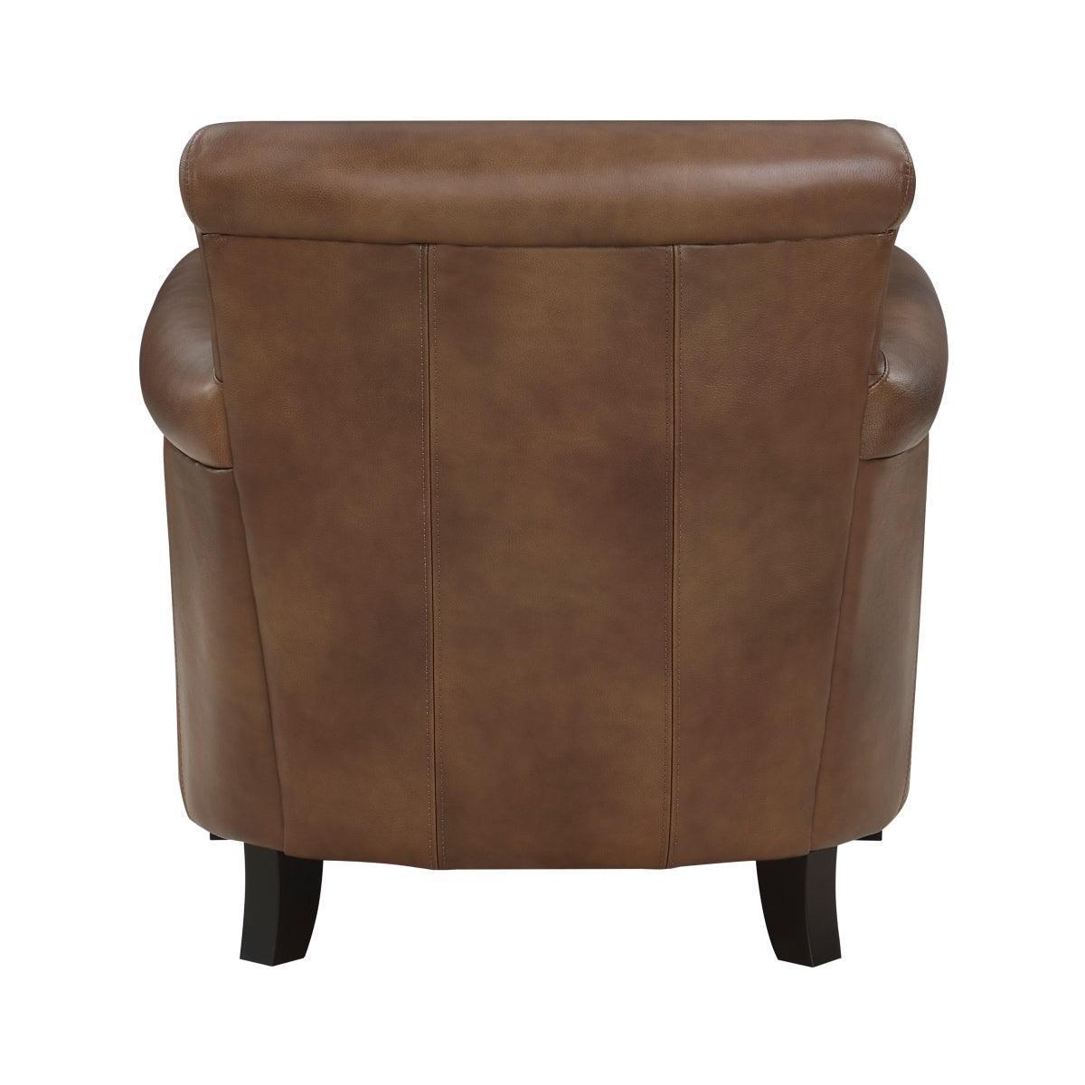 Braintree Brown Leather Accent Chair