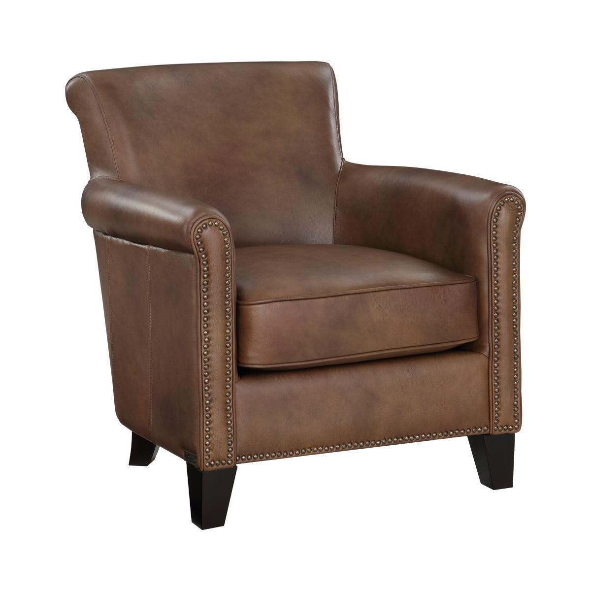 Braintree Brown Leather Accent Chair