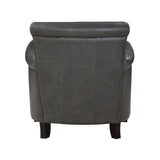 Braintree Gray Leather Accent Chair