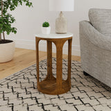 Komas Brown Marble Side Table