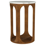 Komas Brown Marble Side Table