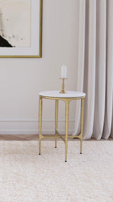 Umas Gold Marble Side Table