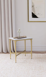 Umas Gold Marble End Table