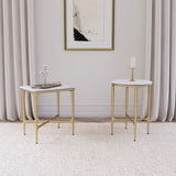 Umas Gold Marble End Table