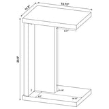 Clower Engineered Wood C-Shaped Sofa Side Table Black