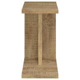 Clower Engineered Wood C-Shaped Sofa Side Table Mango