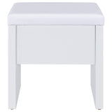 Bunbury Makeup Vanity Table Set Storage Mirror and Stool White