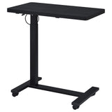 Westpark Pneumatic Adjustable C-Shape Side Table with Casters Black