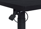 Westpark Pneumatic Adjustable C-Shape Side Table with Casters Black