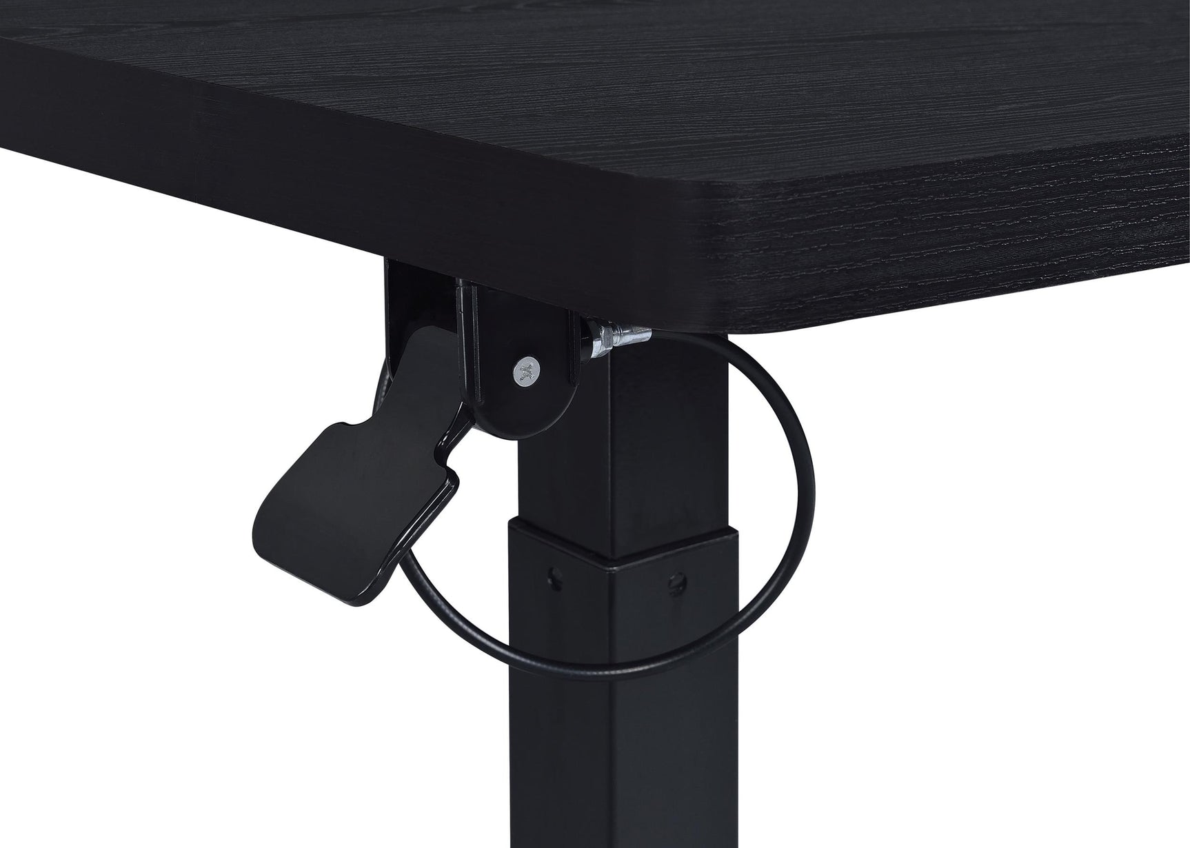 Westpark Pneumatic Adjustable C-Shape Side Table with Casters Black