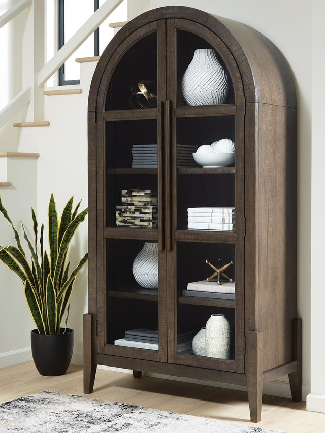 Benhall Dark Brown Accent Cabinet — product view