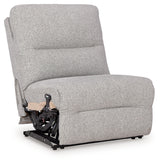 Acklen Place Pewter Performance Fabric,Next-Gen Nuvella™ 6-Piece Power Reclining Sectional