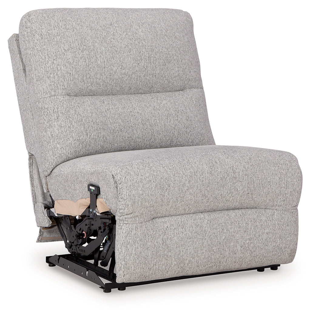 Acklen Place Pewter Performance Fabric,Next-Gen Nuvella™ 6-Piece Power Reclining Sectional