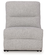 Acklen Place Pewter Performance Fabric,Next-Gen Nuvella™ 6-Piece Power Reclining Sectional