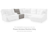 Acklen Place Pewter Performance Fabric,Next-Gen Nuvella™ 5-Piece Power Reclining Sectional