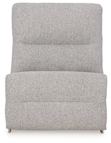Acklen Place Pewter Performance Fabric,Next-Gen Nuvella™ 6-Piece Power Reclining Sectional