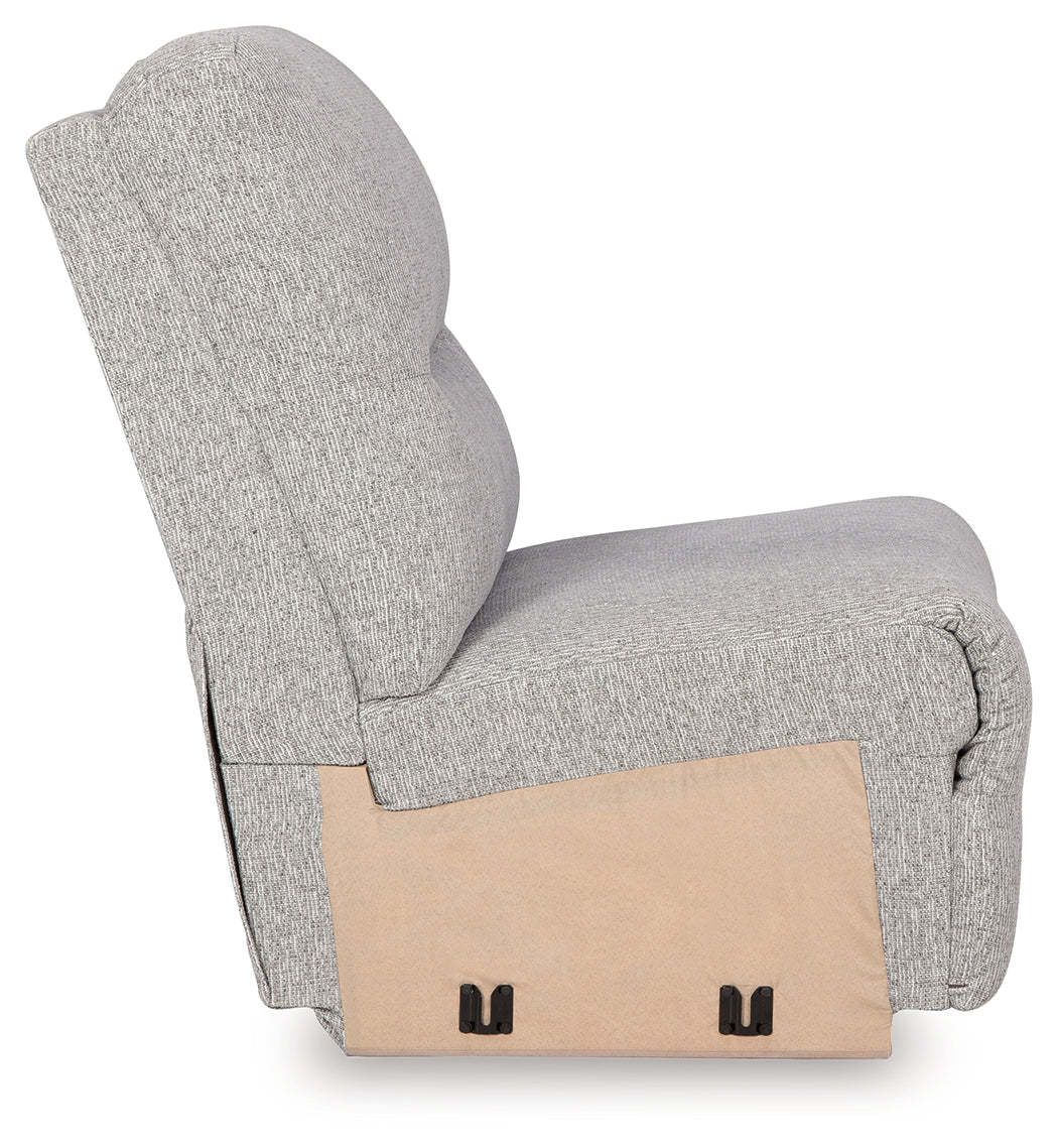 Acklen Place Pewter Performance Fabric,Next-Gen Nuvella™ 6-Piece Power Reclining Sectional