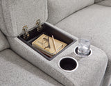 Acklen Place Pewter Performance Fabric,Next-Gen Nuvella™ 6-Piece Power Reclining Sectional