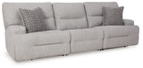 Acklen Place Pewter 3-Piece Power Reclining Sectional Sofa