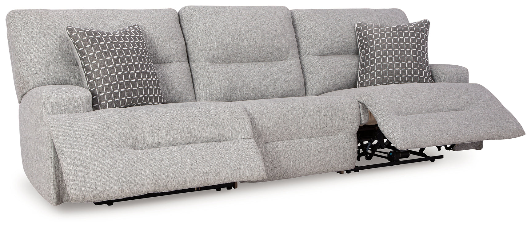 Acklen Place Pewter 3-Piece Power Reclining Sectional Sofa