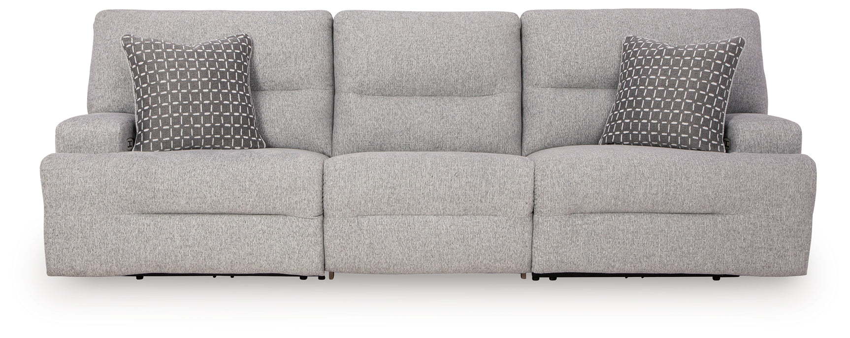 Acklen Place Pewter 3-Piece Power Reclining Sectional Sofa