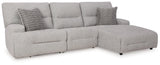 Acklen Place Pewter 3-Piece Power Reclining Sectional