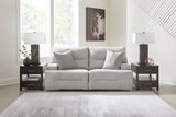 Acklen Place Pewter 7-Piece Power Sectional Reclining Sofa with Storage Console
