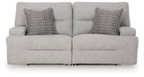 Acklen Place Pewter 2-Piece Power Reclining Sectional Loveseat