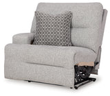 Acklen Place Pewter Performance Fabric,Next-Gen Nuvella™ 5-Piece Power Reclining Sectional