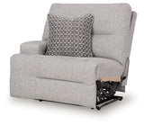 Acklen Place Pewter Performance Fabric,Next-Gen Nuvella™ 6-Piece Power Reclining Sectional