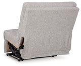 Acklen Place Pewter Performance Fabric,Next-Gen Nuvella™ 5-Piece Power Reclining Sectional