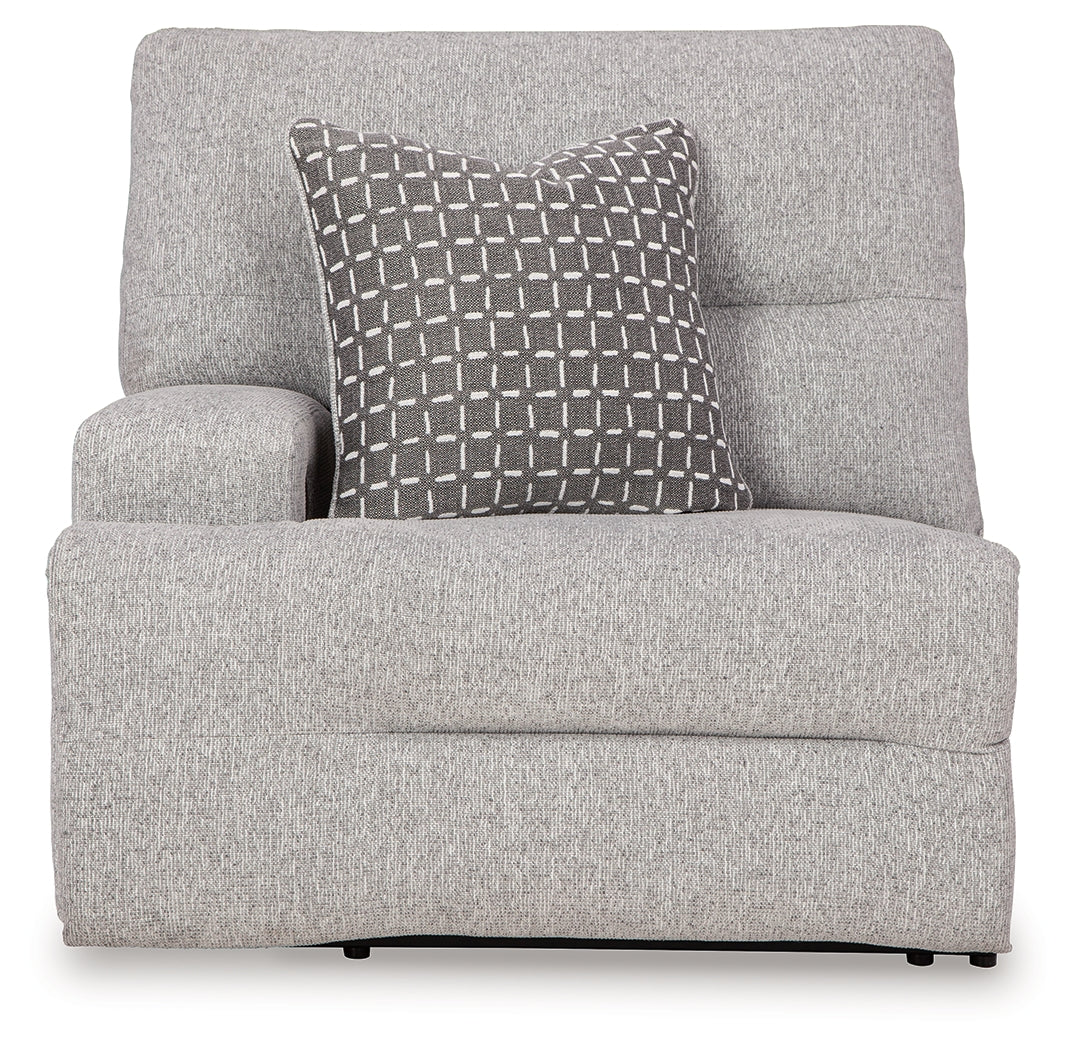 Acklen Place Pewter Performance Fabric,Next-Gen Nuvella™ 5-Piece Power Reclining Sectional