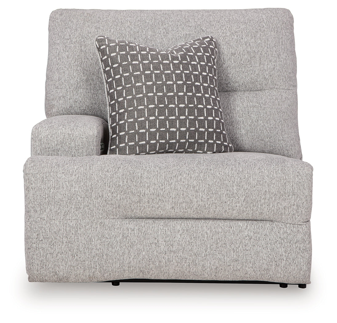 Acklen Place Pewter Performance Fabric,Next-Gen Nuvella™ 6-Piece Power Reclining Sectional
