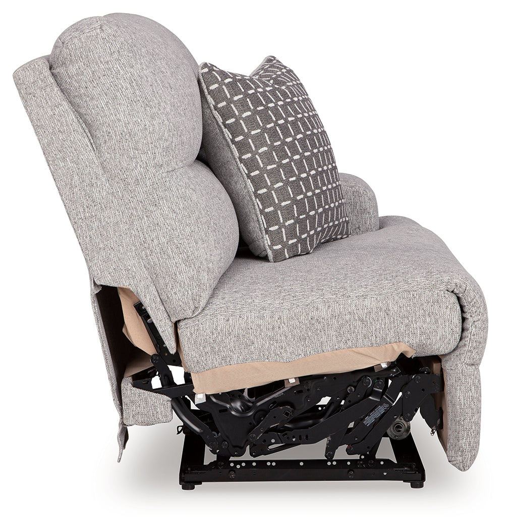 Acklen Place Pewter Performance Fabric,Next-Gen Nuvella™ 6-Piece Power Reclining Sectional