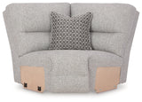 Acklen Place Pewter Performance Fabric,Next-Gen Nuvella™ 6-Piece Power Reclining Sectional