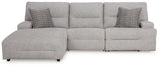 Acklen Place Pewter 3-Piece Power Reclining Sectional