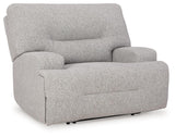 Acklen Place Pewter Performance Fabric,Next-Gen Nuvella™ Oversized Power Recliner