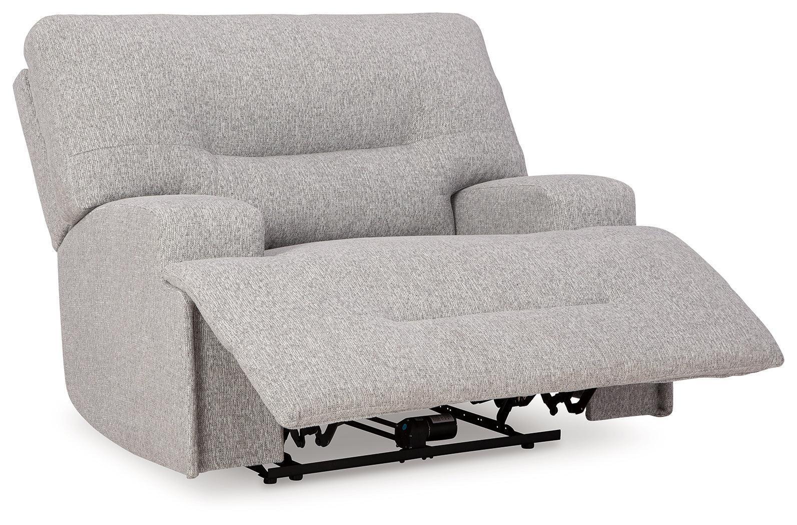 Acklen Place Pewter Performance Fabric,Next-Gen Nuvella™ Oversized Power Recliner