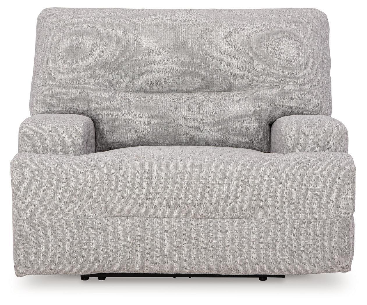 Acklen Place Pewter Performance Fabric,Next-Gen Nuvella™ Oversized Power Recliner