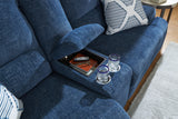 Acklen Place Navy Performance Fabric,Next-Gen Nuvella™ 3-Piece Power Reclining Sectional Sofa with Chaise