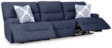 Acklen Place Navy 3-Piece Power Reclining Sectional Sofa