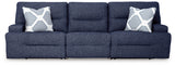 Acklen Place Navy 3-Piece Power Reclining Sectional Sofa