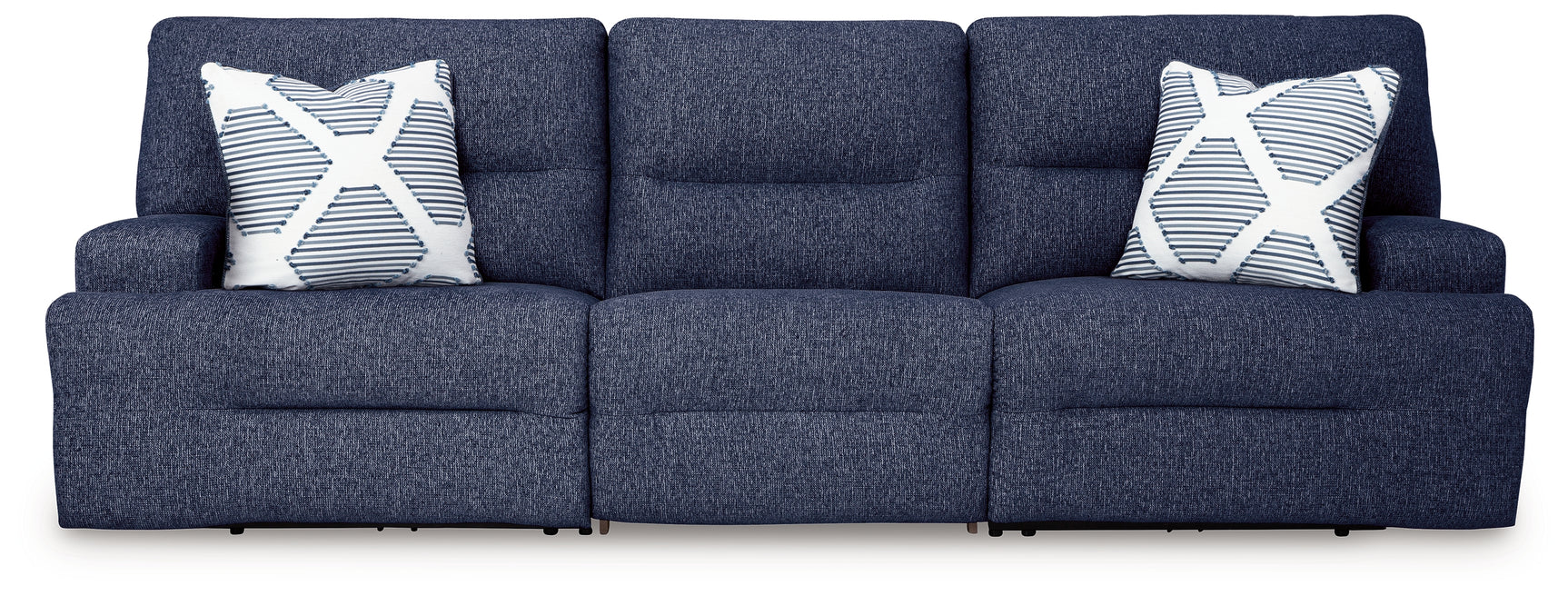 Acklen Place Navy 3-Piece Power Reclining Sectional Sofa