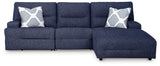 Acklen Place Navy 3-Piece Power Reclining Sectional
