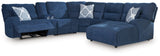 Acklen Place Navy Performance Fabric,Next-Gen Nuvella™ 6-Piece Power Reclining Sectional with Chaise