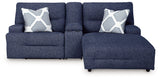 Acklen Place Navy Performance Fabric,Next-Gen Nuvella™ 3-Piece Power Reclining Sectional Sofa with Chaise